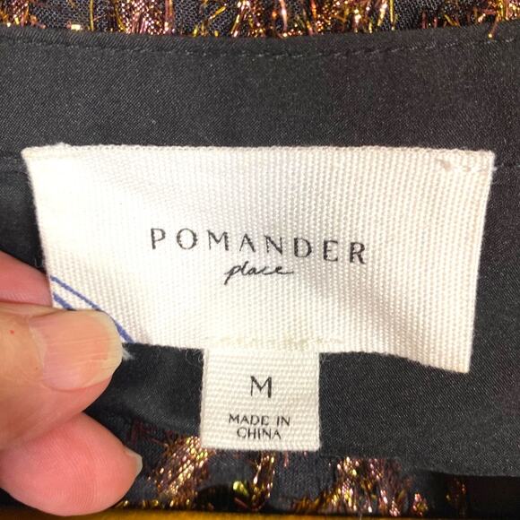 Tuckernuck Pomander Place Copper Metallic Kenzo Relaxed VNeck Size Med Dress - Picture 3 of 8